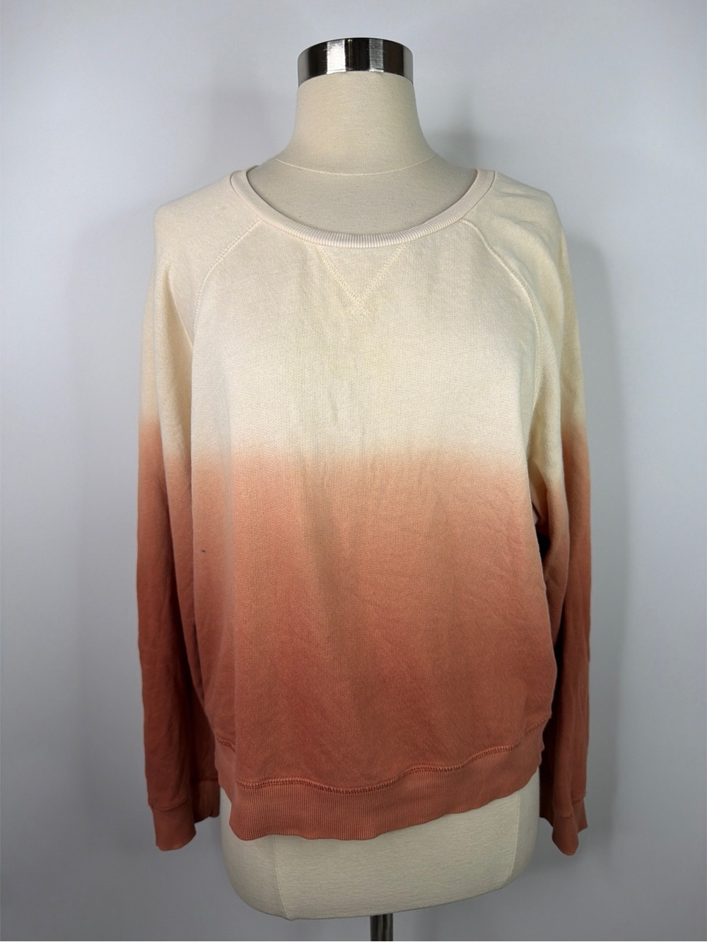 Marine Layer Cream to Peach Ombre Women's Sweatshirt